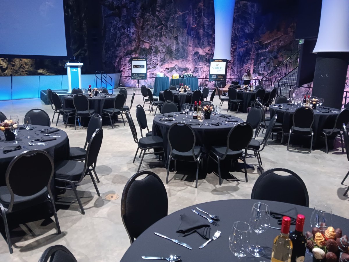 The Awards Gala begins soon! Stay tuned to find out the winners of the 5th Annual Goodman Gold Challenge @umanitoba @coschoolofmines @UBC @Kinrossgold @ScienceNorth #GGC2024 #GoForGold #TheCavern