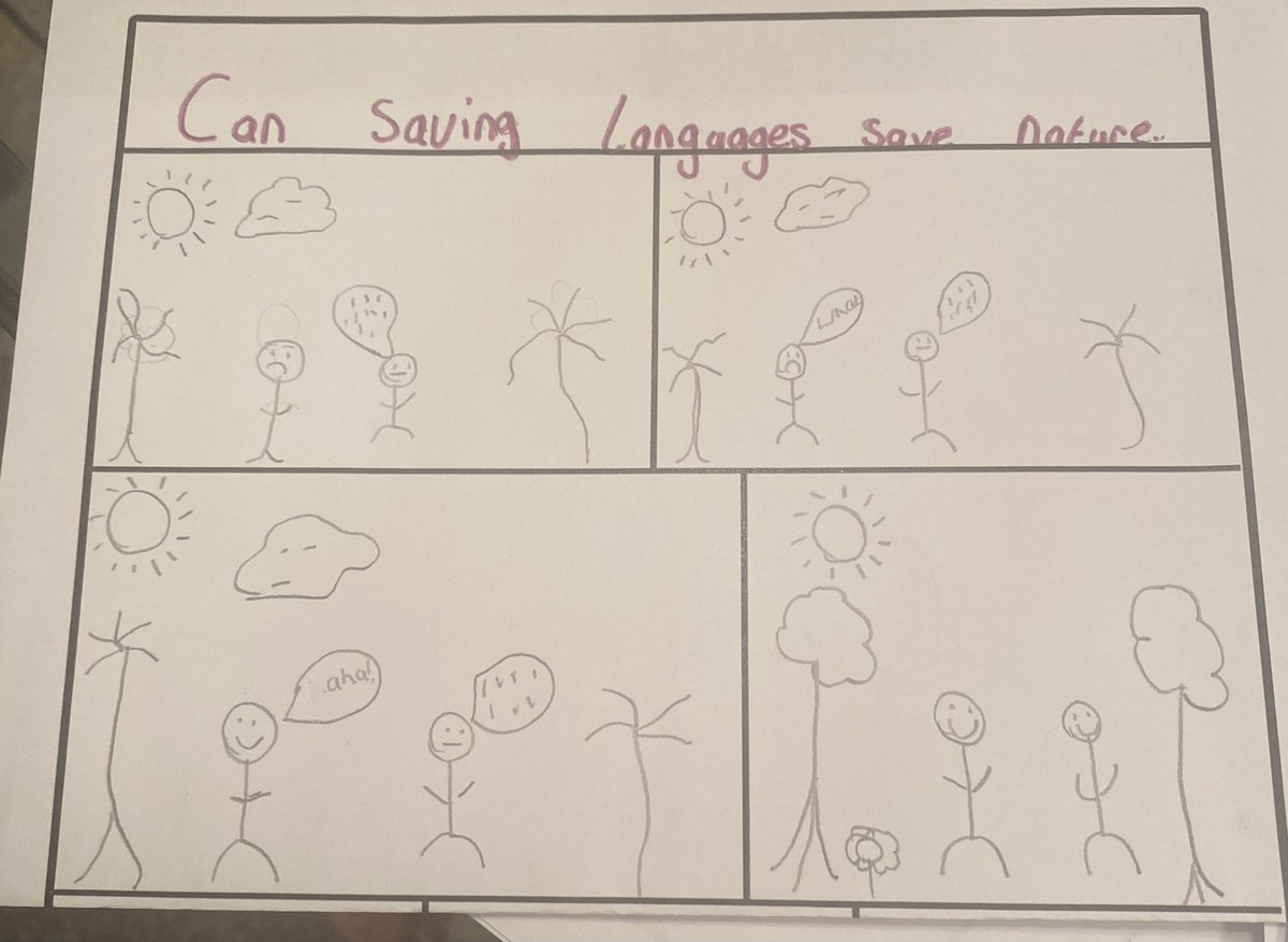 We explored the languages week theme ‘languages for a sustainable world’ 🤔and created comic strips to show our understanding ✍️ @AddiewellPS @1plus2_WLC #languagesweekscotland