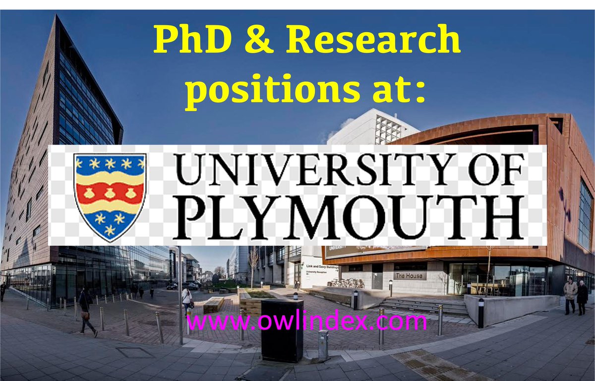 owlindex's tweet photo. 16 PhD &amp; Research positions at University of Plymouth (UK): https://t.co/yGOmEjqjMd

#owlindex #PhD #PhDposition #phdresearch #phdjobs #Research #researchers #University #uk #ukjobs #plymouth #plymouthjob @owlindex   @PlymUni https://t.co/YcujxP0O4I