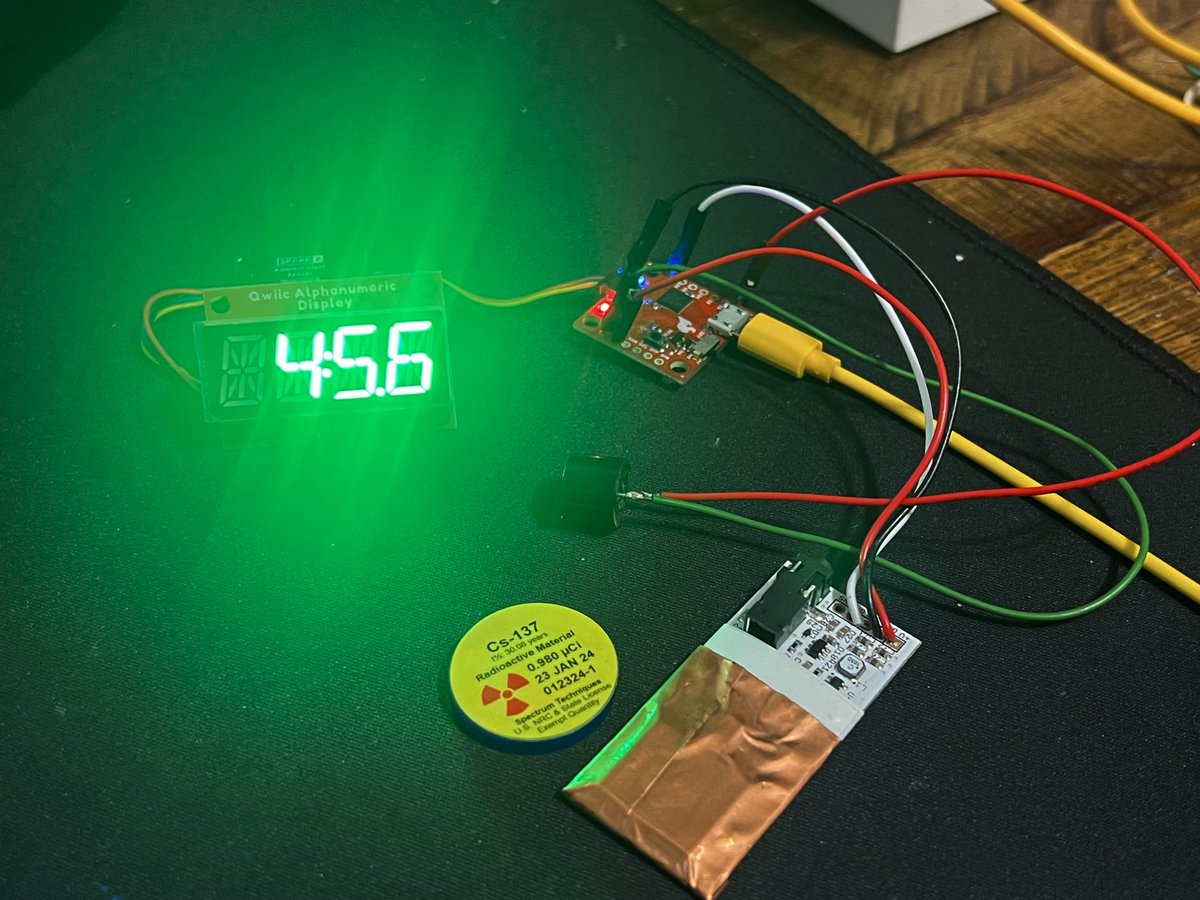 Second Robotics (@secondrobotics) on Twitter photo Sparkfun has some very cool products to experiment with. I ordered a class 5 Geiger counter, SAMD21 and I just verified it with a calibrated Cesium 137 source and it is spot on. Calc. 1866.20 CPM reading avg of three 2min 1866.66 CPM <a href="/sparkfun/">SparkFun Electronics</a> #electronics #radiation Sparkfun has some very cool products to experiment with. I ordered a class 5 Geiger counter, SAMD21 and I just verified it with a calibrated Cesium 137 source and it is spot on. Calc. 1866.20 CPM reading avg of three 2min 1866.66 CPM <a href="/sparkfun/">SparkFun Electronics</a> #electronics #radiation