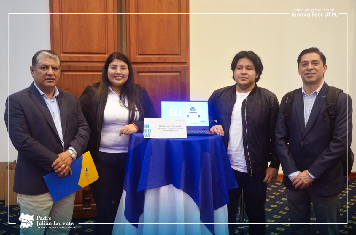 P_JulianLorente's tweet photo. Nuestra @P_JulianLorente tuvo el honor de formar parte del jurado en el #InnovaFestUTPL organizado por la @utpl.🔝🏬
Fue un privilegio presenciar la creatividad y la innovación de los participantes. Felicitamos a todos los equipos por sus destacados proyectos. https://t.co/Az8wsMl74S
