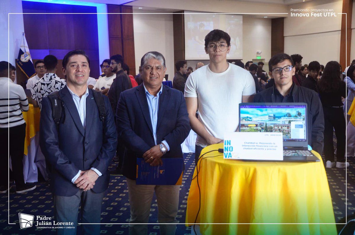 P_JulianLorente's tweet photo. Nuestra @P_JulianLorente tuvo el honor de formar parte del jurado en el #InnovaFestUTPL organizado por la @utpl.🔝🏬
Fue un privilegio presenciar la creatividad y la innovación de los participantes. Felicitamos a todos los equipos por sus destacados proyectos. https://t.co/Az8wsMl74S