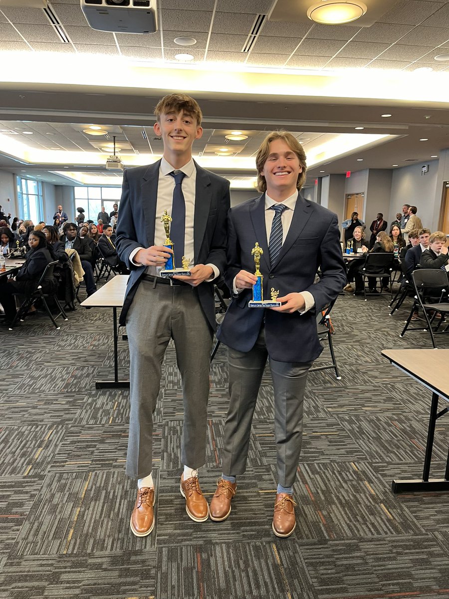 SCpiratedeca's tweet photo. Congrats to SCHS DECA members Isaac Black and Noah Upton - 2nd place in Hospitality &amp; Tourism Team; Jayden Carey - 2nd in Human Resources Management; Brayden Pallardy - 3rd place in Marketing Communications; and Julia Villa - 2nd place in Principles of Business Management! https://t.co/gvMfL1ICsI