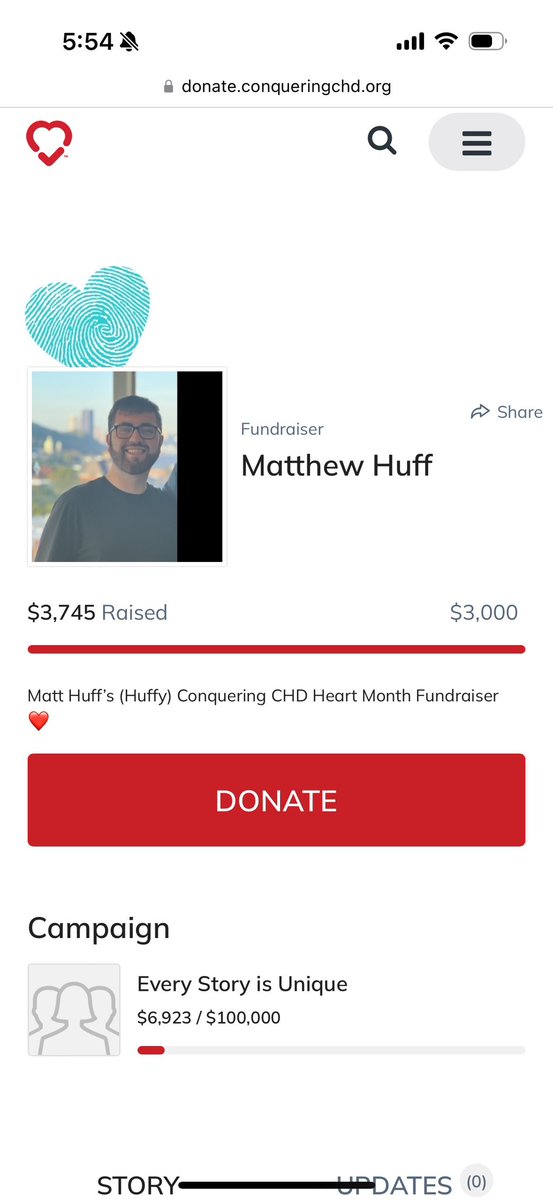 Quick update on my fundraiser for @conqueringchd. I’ve reached my goal of $3K, I’m currently at $3,745! But I need to be the top fundraiser over $3K to attend the conference! I only need $255 to reach $4K! Can we reach $4K by the end of the weekend? #CHD donate.conqueringchd.org/huffysheroes