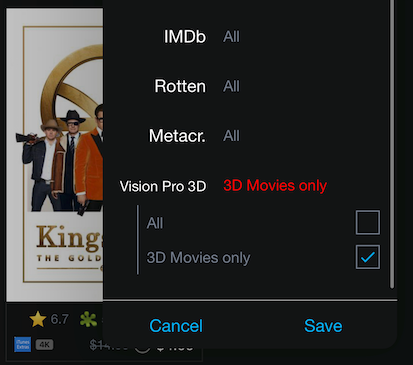 Apple has added new 3D movies! Many Disney movies are now available in 3D. Explore them here: cheapcharts.info/blog/list-of-a… or use the new "Vision Pro 3D" filter in our CheapCharts iOS app.
#AppleVisionPro #VisionPro