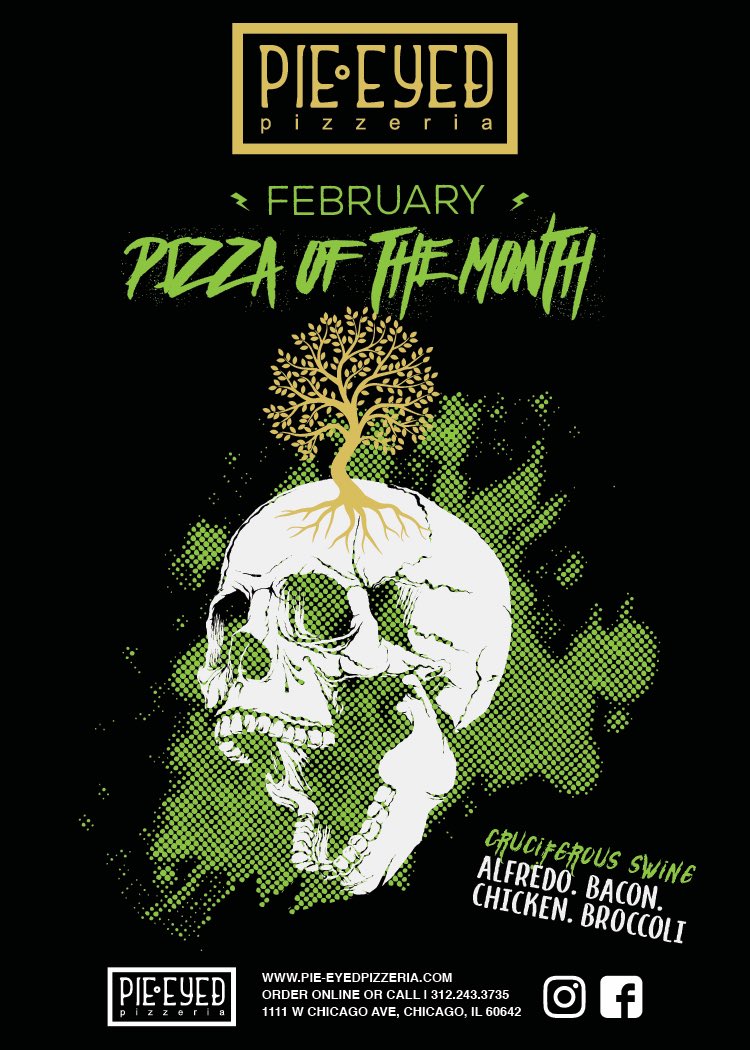 #February Pizza of the Month! Order at pie-eyedpizzeria.com