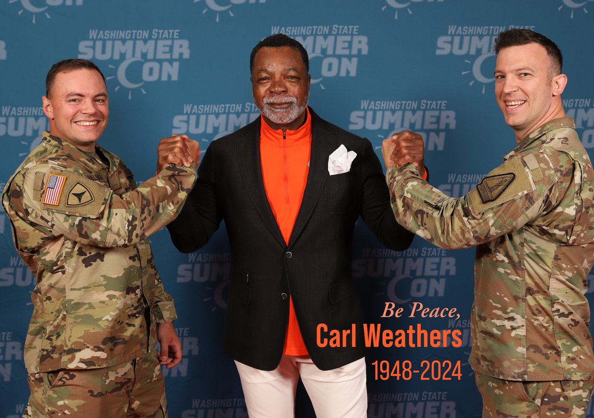 An amazing human that we were honored to share one short weekend together in 2019...  He was a beacon of positivity, love, and energy...  We should all aspire to become more like Carl Weathers.  Be Peace friend and Champ.  #BePeace #CarlWeathers