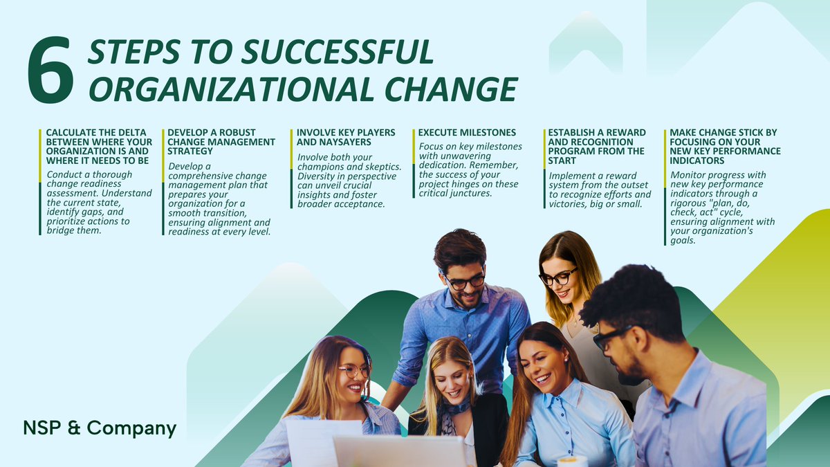 6 tips to navigate the art and science of change management. Learn more nspandco.com/insights/f/it%…
#ChangeManagement #BusinessTransformation
