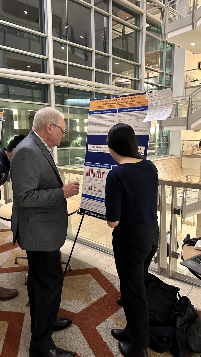 tomiko oskotsky (@tomiko22) on Twitter photo A live demo by <a href="/bmeow19/">Brenda Miao</a> of the 'Clinical decision trees with Large Language Models' research tool with <a href="/Bob_Wachter/">Bob Wachter</a> at last night's <a href="/UCSFDOM/">UCSF Department of Medicine</a> leadership retreat. <a href="/UCSF_BCHSI/">UCSF Bakar Computational Health Sciences Institute</a> <a href="/atulbutte/">Atul Butte</a> <a href="/oskotsky/">Boris Oskotsky</a> A live demo by <a href="/bmeow19/">Brenda Miao</a> of the 'Clinical decision trees with Large Language Models' research tool with <a href="/Bob_Wachter/">Bob Wachter</a> at last night's <a href="/UCSFDOM/">UCSF Department of Medicine</a> leadership retreat. <a href="/UCSF_BCHSI/">UCSF Bakar Computational Health Sciences Institute</a> <a href="/atulbutte/">Atul Butte</a> <a href="/oskotsky/">Boris Oskotsky</a>
