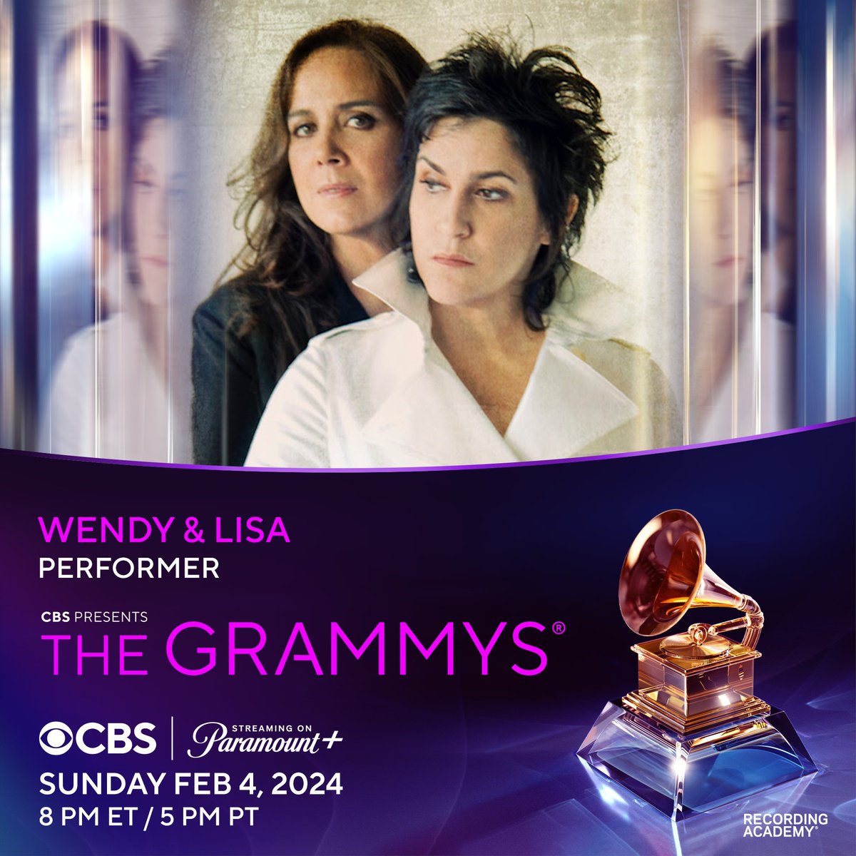🎶 See @annielennox featuring @wendyandlisa perform at the #GRAMMYs! 🎶 Watch LIVE this Sunday, Feb. 4, at 8 PM ET / 5 PM PT on @CBS.