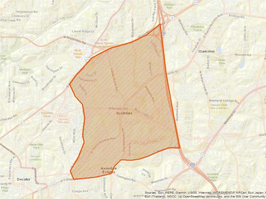 Out of an abundance of caution, DWM is issuing a #BoilWater advisory for the area bounded by Scott Blvd on the north, Avondale Rd through Old Rockbridge Rd on the south, Interstate 285 on the east & DeKalb Ind. Way on the west. For more info, call 770-270-6243. @ItsInDeKalb