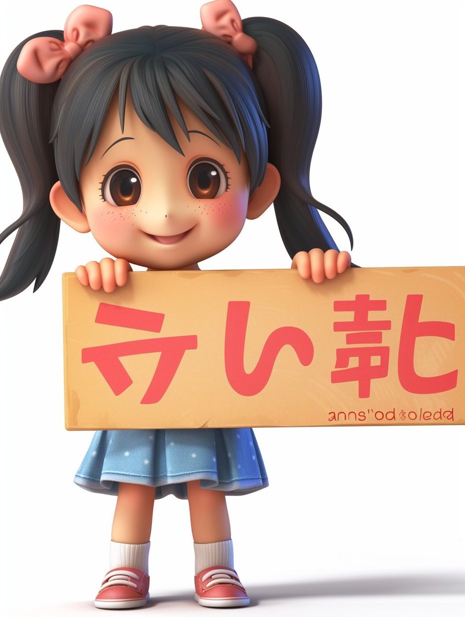 v6版本不行 a Japanese girl holding a sign 
