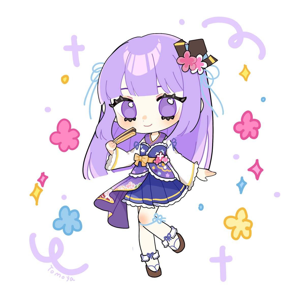 🍡画了很喜欢的和风礼服
#aikatsu 
#アイカツ 
#氷上スミレ