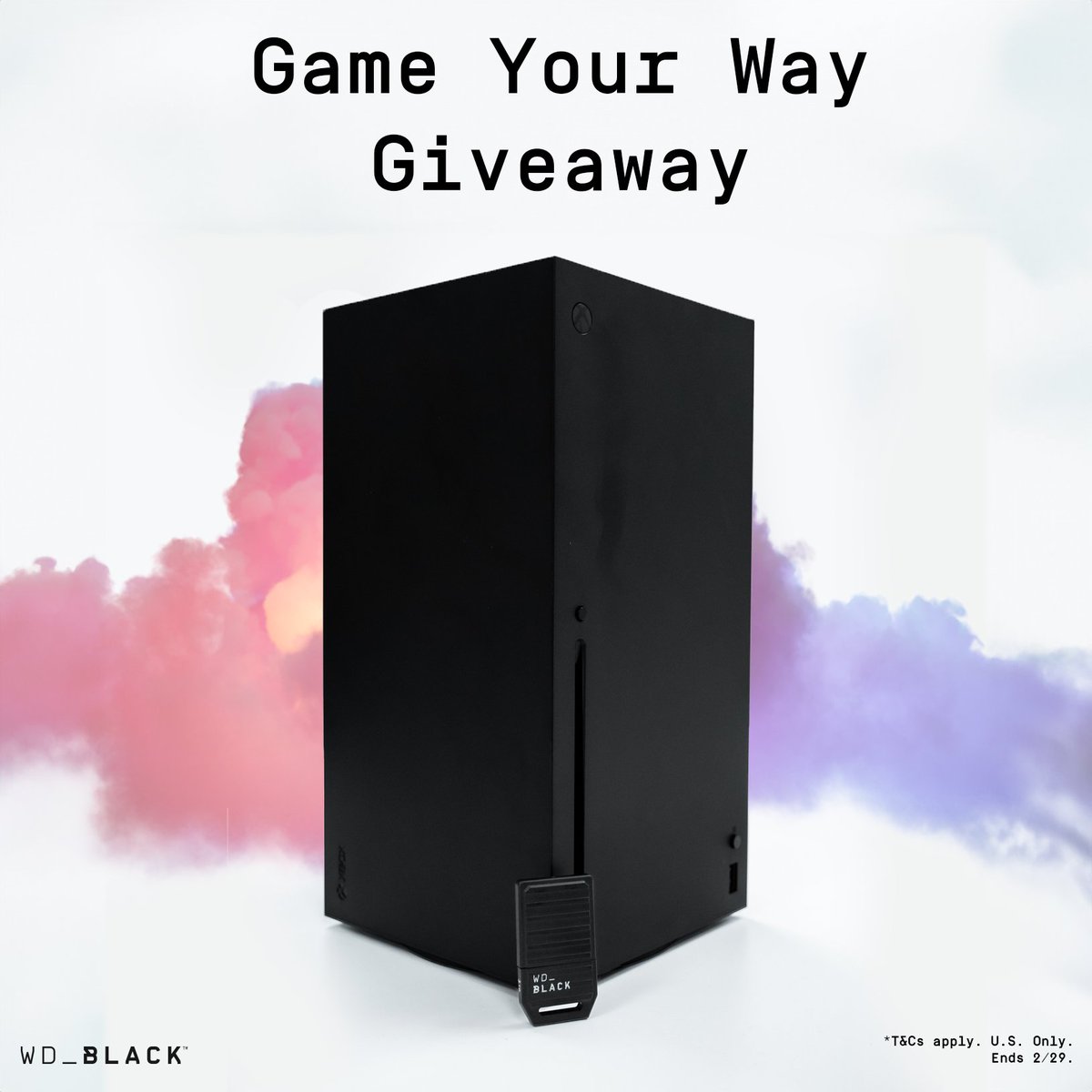 Giveaway time 🥳🧡🖤 Game Your Way with WD_BLACK! Enter for a chance to win an Xbox Series X and a 1TB WD_BLACK C50 Expansion Card for Xbox 🎮 bit.ly/3SlNprf *T&Cs apply. U.S. Only. Ends 2/29.