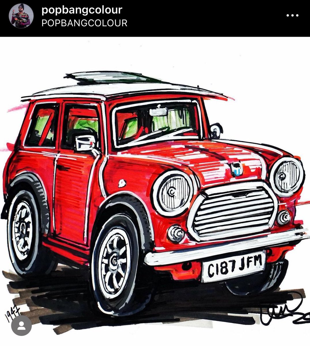 brownogaz's tweet photo. Great to see @Popbangcolour has drawn up the mini #continuouscar drawing that I have commissioned - looking forward to getting it on the wall next to the Exocet!
#classicmini #mini #britishminiclub https://t.co/rYM2TvyGVt