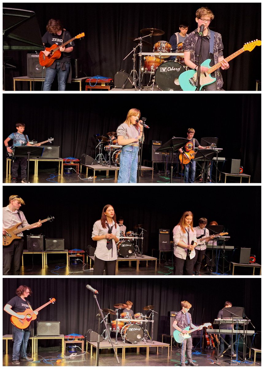 First half...a great start. Highlights included Year Seven rocking Sweet Child of Mine with Milo going full-on Slash.