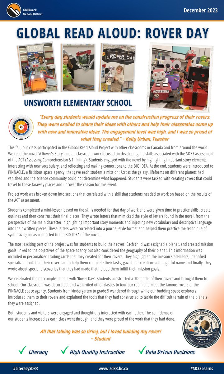 We are excited to highlight the work that our staff are engaging in to support learning and growth. Strat Plan Stories celebrate the daily successes across the district that promote and are aligned with our Strategic Plan.  sd33.bc.ca/strategic-plan… #sd33learns #LiteracySD33