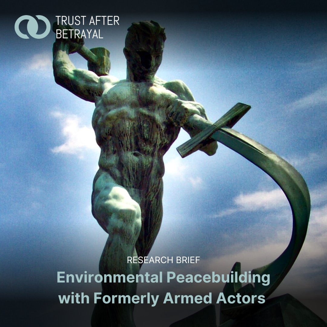 Trust After Betrayal (@trust_betrayal1) on Twitter photo Read this month's Research Brief by <a href="/erinmcfee/">Erin K. McFee, MBA, PhD</a> discussing the opportunities and risks of incorporating formerly armed actors (FAAs) as key stakeholders in environmental peacebuilding (EPB). trustafterbetrayal.org/research-brief…
#peacebuilding #development #climatesecurity #resourcemanagement Read this month's Research Brief by <a href="/erinmcfee/">Erin K. McFee, MBA, PhD</a> discussing the opportunities and risks of incorporating formerly armed actors (FAAs) as key stakeholders in environmental peacebuilding (EPB). trustafterbetrayal.org/research-brief…
#peacebuilding #development #climatesecurity #resourcemanagement