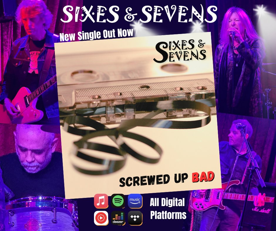 Check out our brand new single; “Screwed Up Bad” Hope you dig it! 🔥🎧🎸 @6ixes_7evens Listen: push.fm/fl/sedlzi0t #newsingle #newrockmusic #newmusicalert