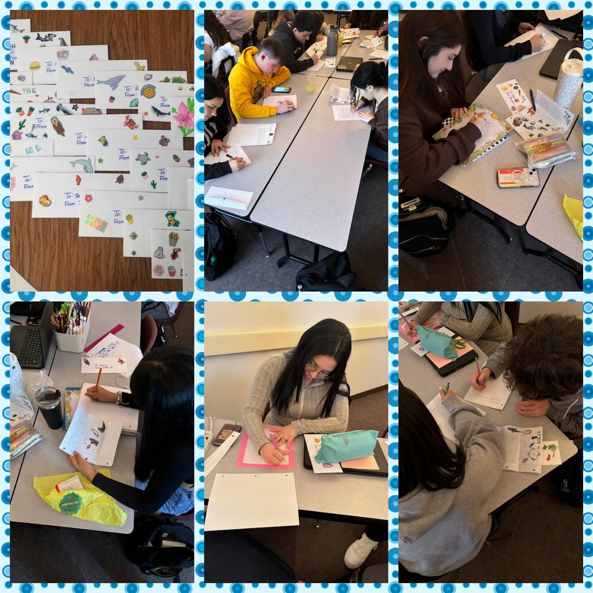 Dragons finalized their first pen pal letters  this week. I had the pleasure of delivering our first batch this morning. It makes my heart  happy to see  students excited to have a friend to write to. Thanks for the pictures <a href="/LThomas_AHS/">Loghan Thomas</a>.
@JDrugan_K8
<a href="/Americas_HS/">Nancy Torres</a>#BuildingBlazers