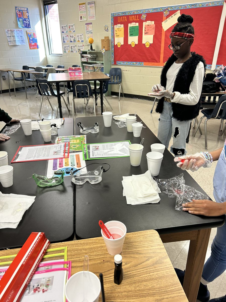 Exciting day @CousinsMiddle ! Students participated in a STEM Activity; Can we make plastic out of Milk? Yes you can! Some 6 grade students were able to join me in the science lab created by yours truly!! @dailystem #instructionalcoach #STEMeducation
