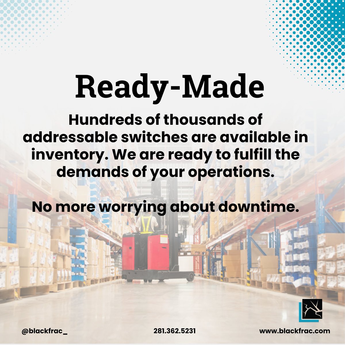 blackfrac_'s tweet image. Boost efficiency with our 38% more efficient addressable switches. Our vast inventory ensures you&apos;re always ready. Experience reliability, performance, and instant availability. Learn more at blackfrac.com. #BlackFrac #PerforationExcellence #ReadyMadeSolutions