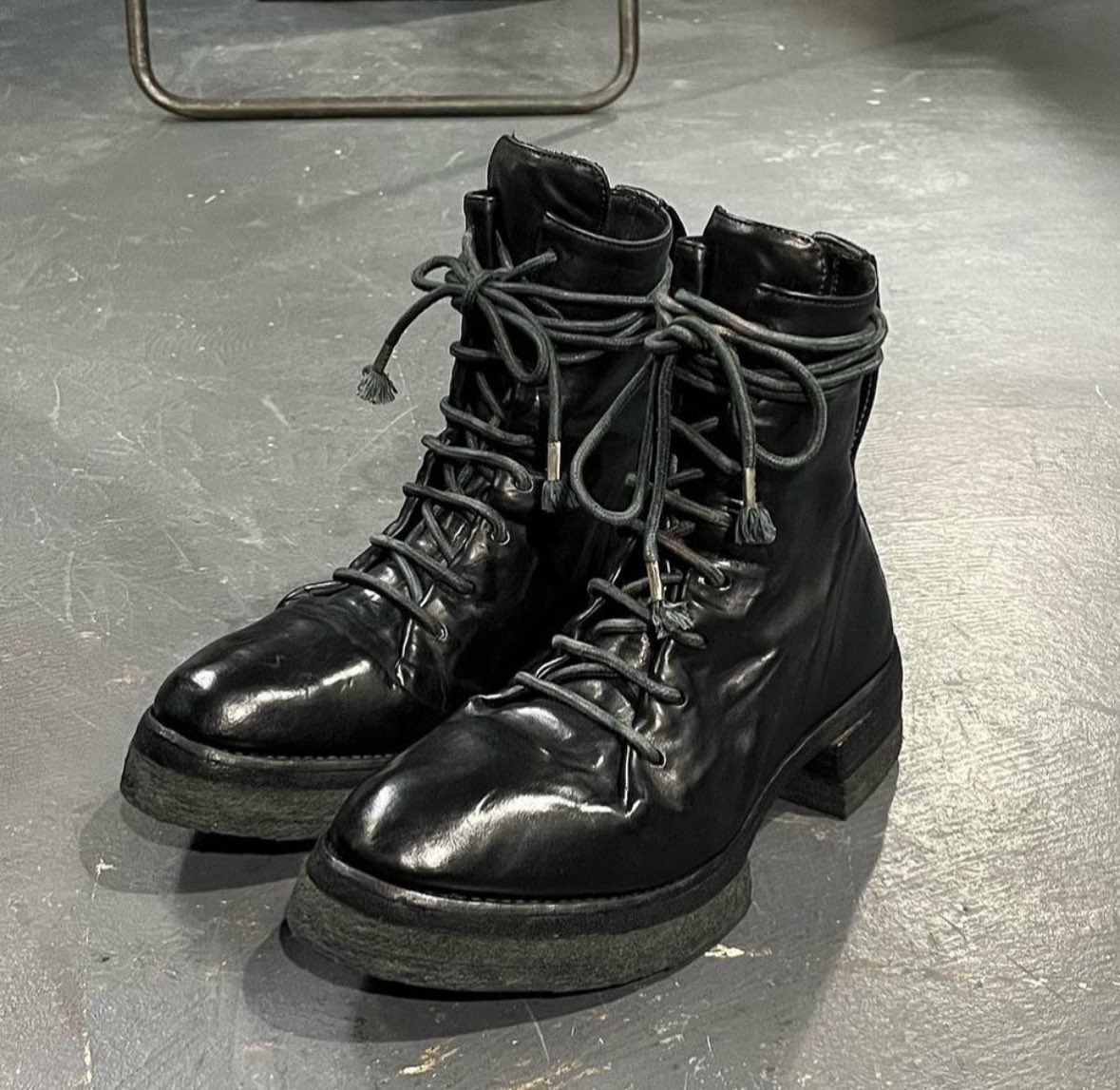 coupdegrace_co's tweet image. Carol Christian Poell combat boots 
(Source: shelter__2 on Instagram)
