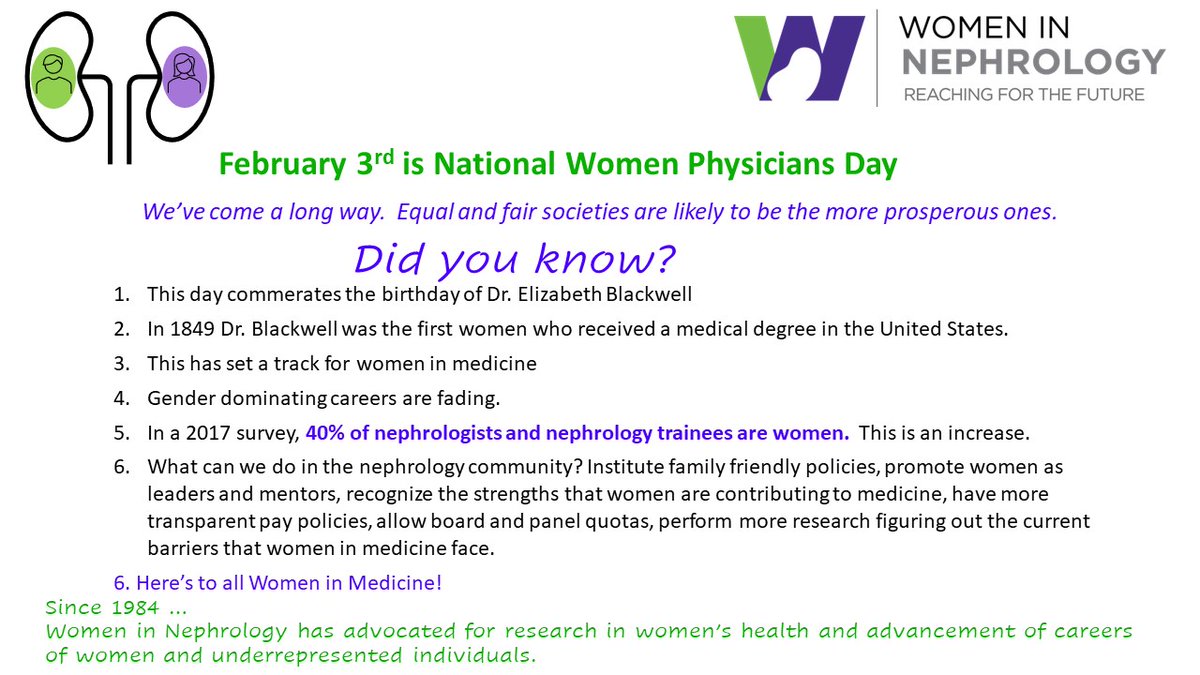 February 3rd is #NationalWomenPhysiciansDay!! Celebrated in honor of Dr. Elizabeth Blackwell's birthday, the 1st woman to receive a medical degree in the US. Read more about it in this 'Did you know' series by WIN!!