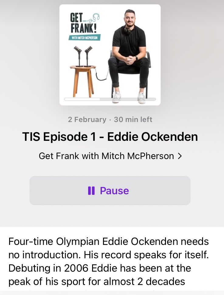 Showcasing #Tasmanian athletes on this great new podcast #GetFrank #NWGs legend Eddie Ockenden 🏑 @HockeyAustralia @HockeyTasHQ