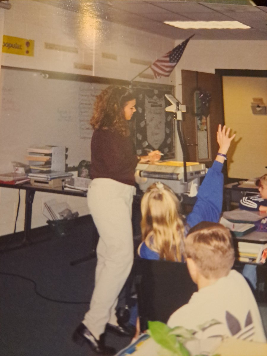 Had to look through old photos today to submit a college picture to the school for "college week" and found a few gems... here I am student teaching at the school where I currently work 25 years later😍, oh and an example of me using "technology"😅