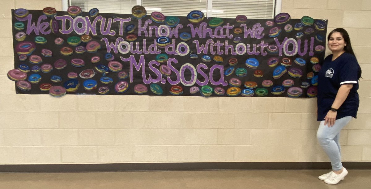 CSosa_Counselor's tweet photo. So grateful th C🍩unselor’s Week. 😁 Our campus went above and beyond to show their appreciation. 🐺💙🐺💚@CSosa_Counselor @Lockhart_cnslr @JillKnoeller @counselordirden @HumbleISD_WLMS @HumbleISD_CBS @HumbleISD @WLMSWolvesPTO https://t.co/UcQixcxJtN