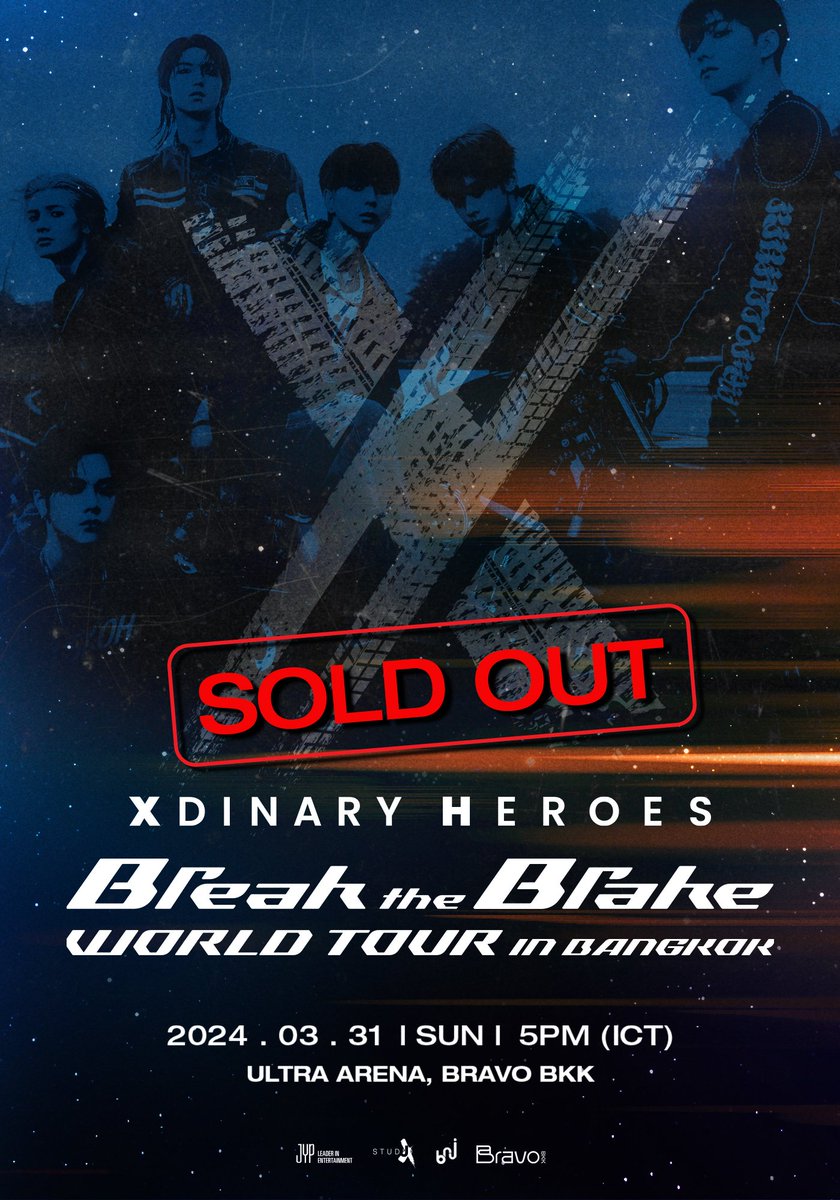 [🔥] #BreaktheBrakeInBKK 𝗦𝗢𝗟𝗗 𝗢𝗨𝗧 ขณะนี้บัตรคอนเสิร์ต Xdinary Heroes <Break the Brake> World Tour in Bangkok ถูกจำหน่ายหมดแล้ว ขอบคุณกระแสร้อนแรงจากวิลเลนส์ วายร้ายทุกท่าน😈 วอร์มคอ เตรียมใจไว้ให้พร้อม ไปสนุกกัน 31 มี.ค. นี้กับน้องเอ้กฮีเลย! ❤️‍🔥 ---------- Tickets for