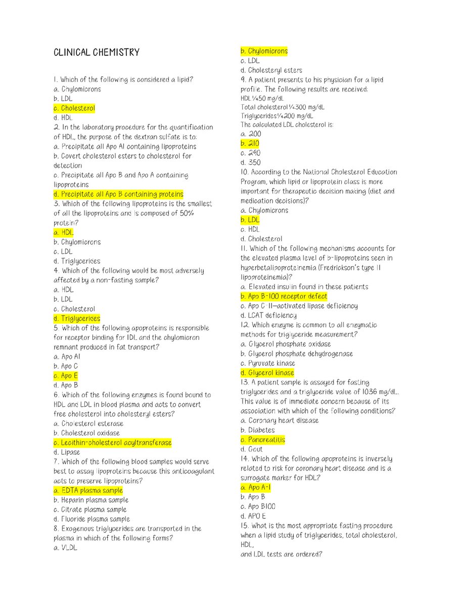 EyanRMT's tweet photo. CLINICAL CHEMISTRY 🔬

COMPILED QUESTIONS WITH ANSWERS FROM ELSEVIER
#RMTMarch2024 https://t.co/QYah38eze8