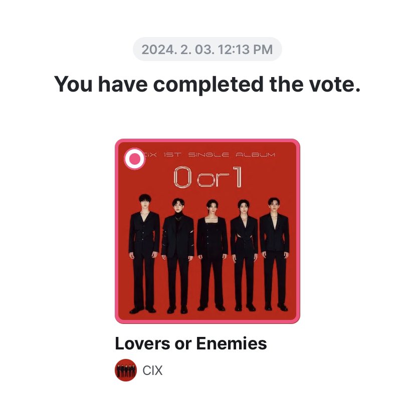 voteforCIX_th's tweet photo. [🗳] พรีโหวตสัปดาห์ถัดไปเปิดแล้ว มาโหวตให้ CIX กันค่ะ🔥💪
✨รายการ M COUNTDOWN (รอบ Pre-Vote)
👉Mnet plus APP
👉เว็บไซต์ https://t.co/rYiB9DgAJ0
👉สมัครผ่าน Email
🗓วันนี้ - 5 ก.พ.2024 (21.59 น.)
🎟️: 1 โหวต/ไอดี/วัน 
#CIX #씨아이엑스 #FIX
#0_or_1 #Lovers_or_Enemies
#ฟิกซ์โหวต https://t.co/Kloh5r2Urs