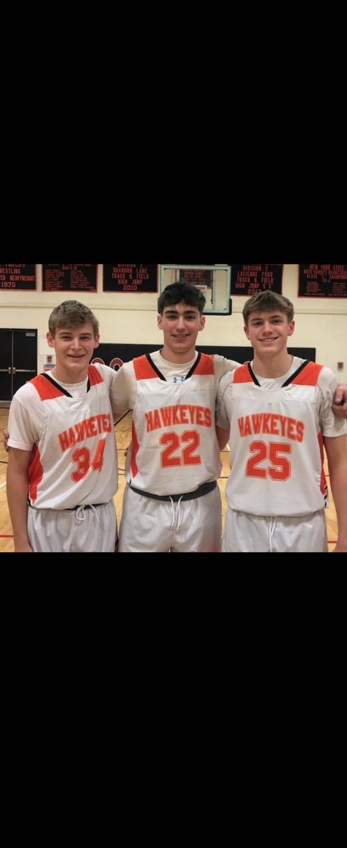 Congratulations to our 3 seniors  <a href="/CharlieLambo25/">Charlie Lambert</a>, Conrad Erway, and @cooperhodgdon24 on a great senior night win! 
So proud of these guys. Great players, great teammates, but most importantly great young men!
#FutureLeaders
#HawkeyeBrotherhood
#DefendBursey
