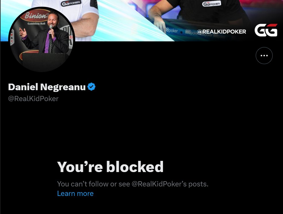 projhighland's tweet photo. Daniel Negreanu has blocked us for our latest video on him and Joe Rogan! https://t.co/PdwRs1f446
#pokerscandal #hcl #danielnegreanu #poker #pokercheating #dougpolk #mattberkey #nikairball #garrettadelstein #joeyingram #hustlercasinolive #ggpoker #wsop #ballyspoker #erikpersson https://t.co/BRUbf8wBLu