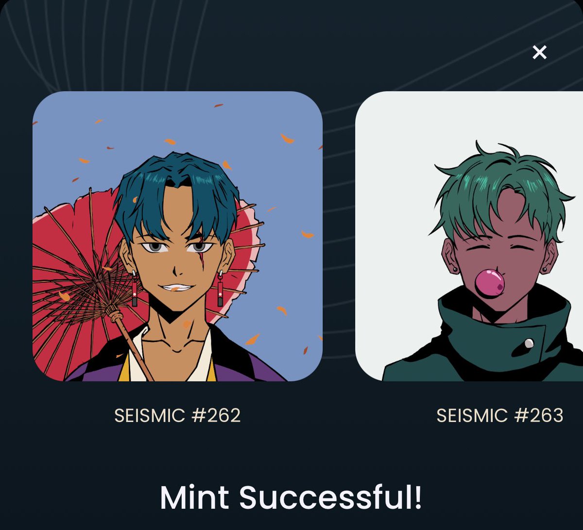 <a href="/nft_seismic/">SEISMIC</a> mint is live, guys get your warriors before it is too late check the pin post for the mint link 
#SeiNetwork #SeiNFTs
