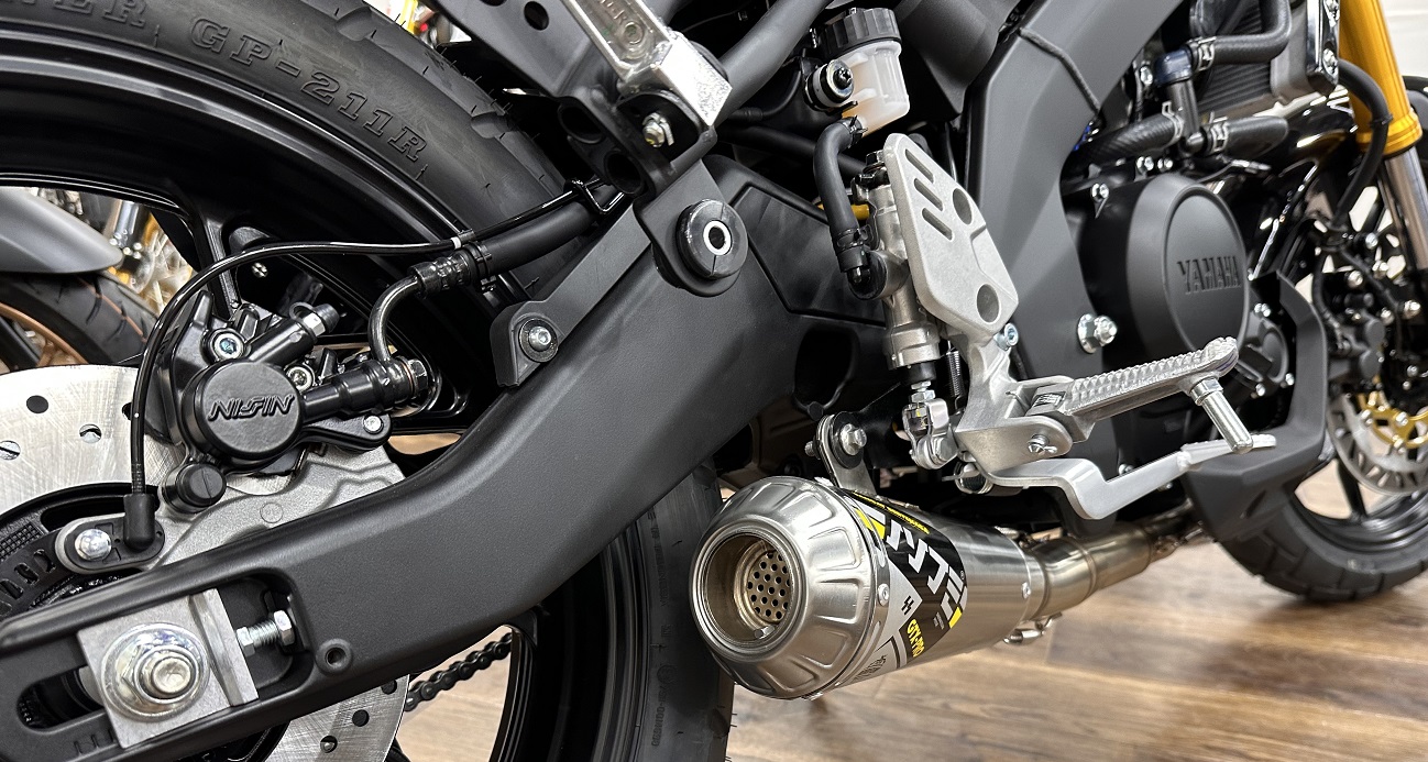 NORIFUMI GTX-PRO ステンレス マフラー XSR155にNORIFUMI GTX-PRO STANLESSマフラーを装着しました