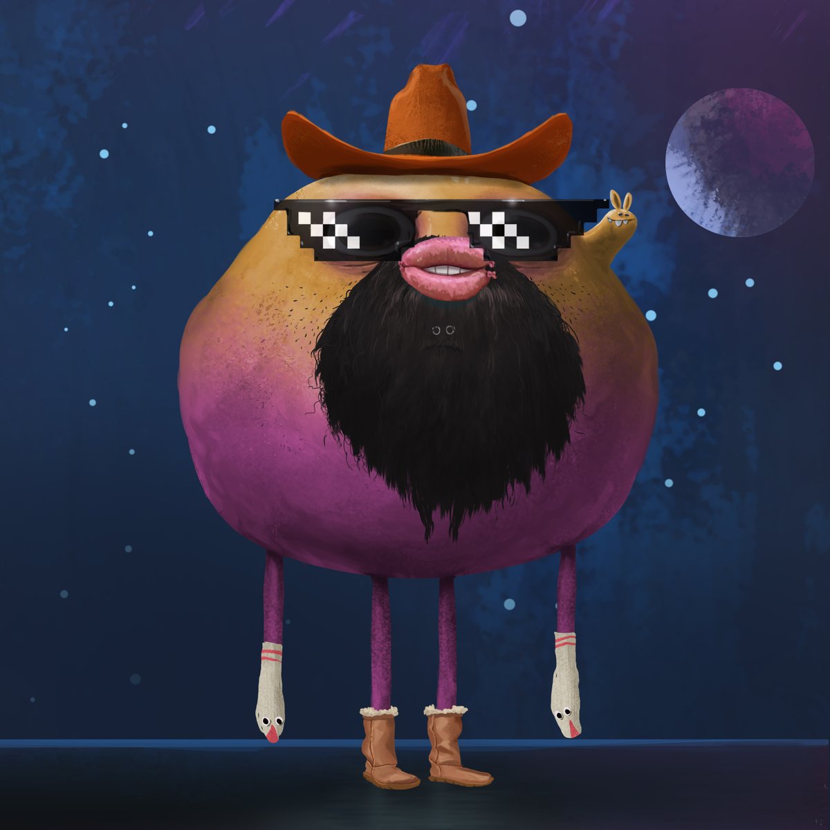 gm, just a cowboy rocking some sunnies y'all
on a quest for those sweet ass oDD Apple goggles 🍏
dude, upgrade to the widescreen wild west experience! 
#bOOGOS