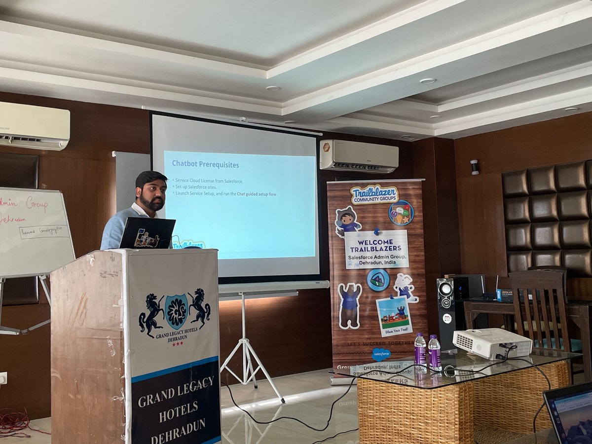 Chatbot pre-requisite by @pundirs0019 @DehradunSfGroup session @Kailash_sfdc #trailblazerDehradun #trailblazerCommunity