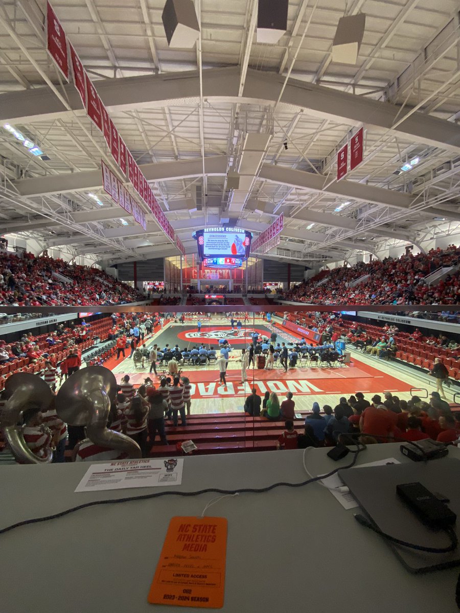 At Reynolds Coliseum for UNC vs. N.C. State wrestling match!