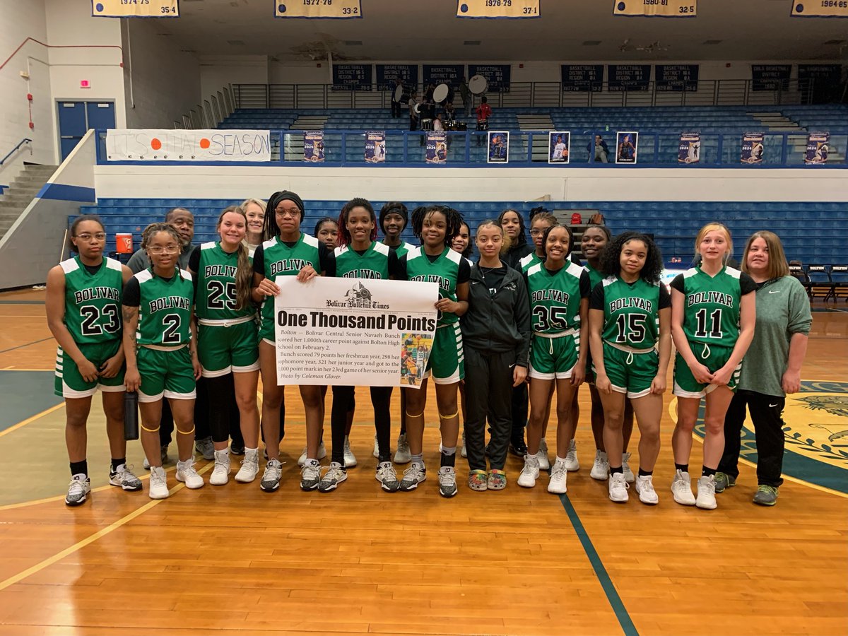 BolivarTigers's tweet photo. Congratulations to Nevaeh Bunch for reaching the 1000 point milestone! https://t.co/U65VSVJTqQ