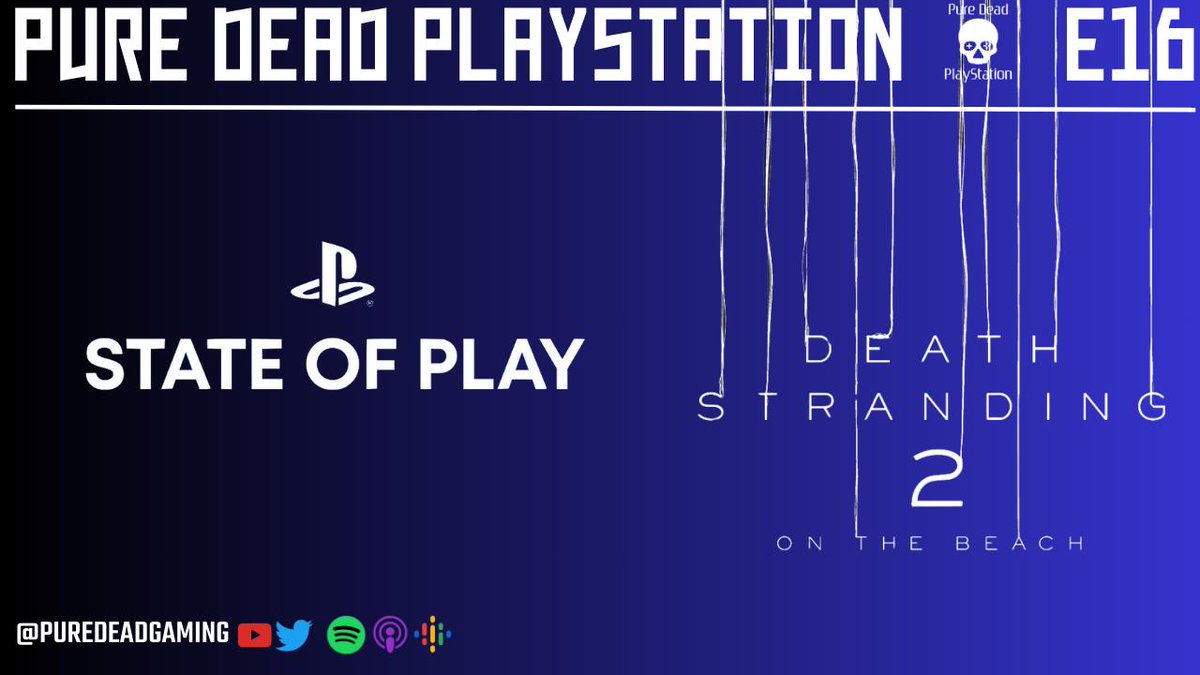 PureDeadGaming's tweet photo. Episode 16 of Pure Dead PlayStation is here!

Join @DonyzTweets, @effsakejamie &amp; @LukeSteele90 as they give you an in-depth breakdown of the PlayStation State of Play.

https://t.co/nqgphtKYii https://t.co/Eu7Qd4Dvrv