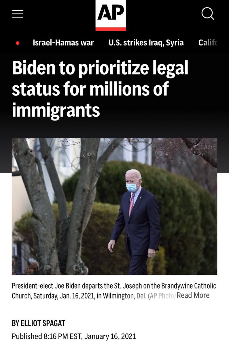 Biden’s strategy is very simple: 1. Get as many illegals in the country as possible. 2. Legalize them to create a permanent majority – a one-party state. That is why they are encouraging so much illegal immigration. Simple, yet effective.