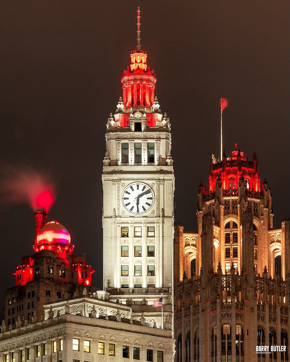 Triple Red Threat.  The Mag Mile Goes Red for Women on Friday night in Chicago.