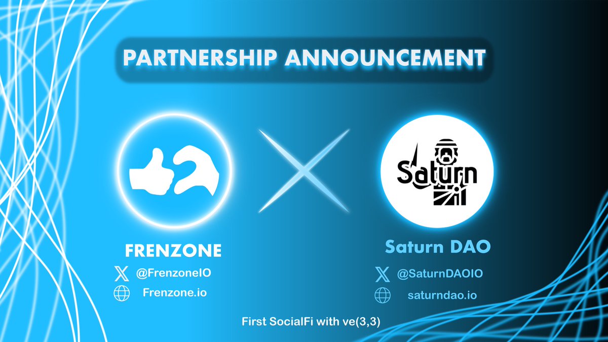 frenzoneIO's tweet photo. 🔥𝐏𝐚𝐫𝐭𝐧𝐞𝐫𝐬𝐡𝐢𝐩 𝐀𝐧𝐧𝐨𝐮𝐧𝐜𝐞𝐦𝐞𝐧𝐭 🤝 𝐒𝐚𝐭𝐮𝐫𝐧 𝐃𝐀𝐎

🎁 #Giveaway 
🏆5 WL from @SaturnDAOIO
🏆5 WL from @frenzoneIO

To enter: 
1️⃣ Follow @frenzoneIO &amp; @SaturnDAOIO
2️⃣Like❤, RT &amp; tag 2 friends

#Socialfi #Frenzone #Aptos #ETH #NFT #Giveaway https://t.co/Ybx8usGyko