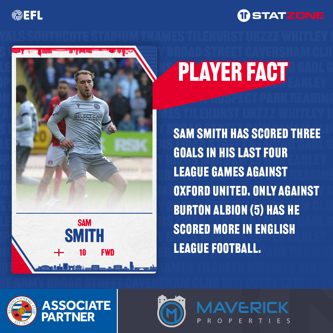 ReadingFC's tweet photo. Smithy looking to build on a decent record πͺ
#OXFREA | #ReadingFC https://t.co/TjNCuV3I7o