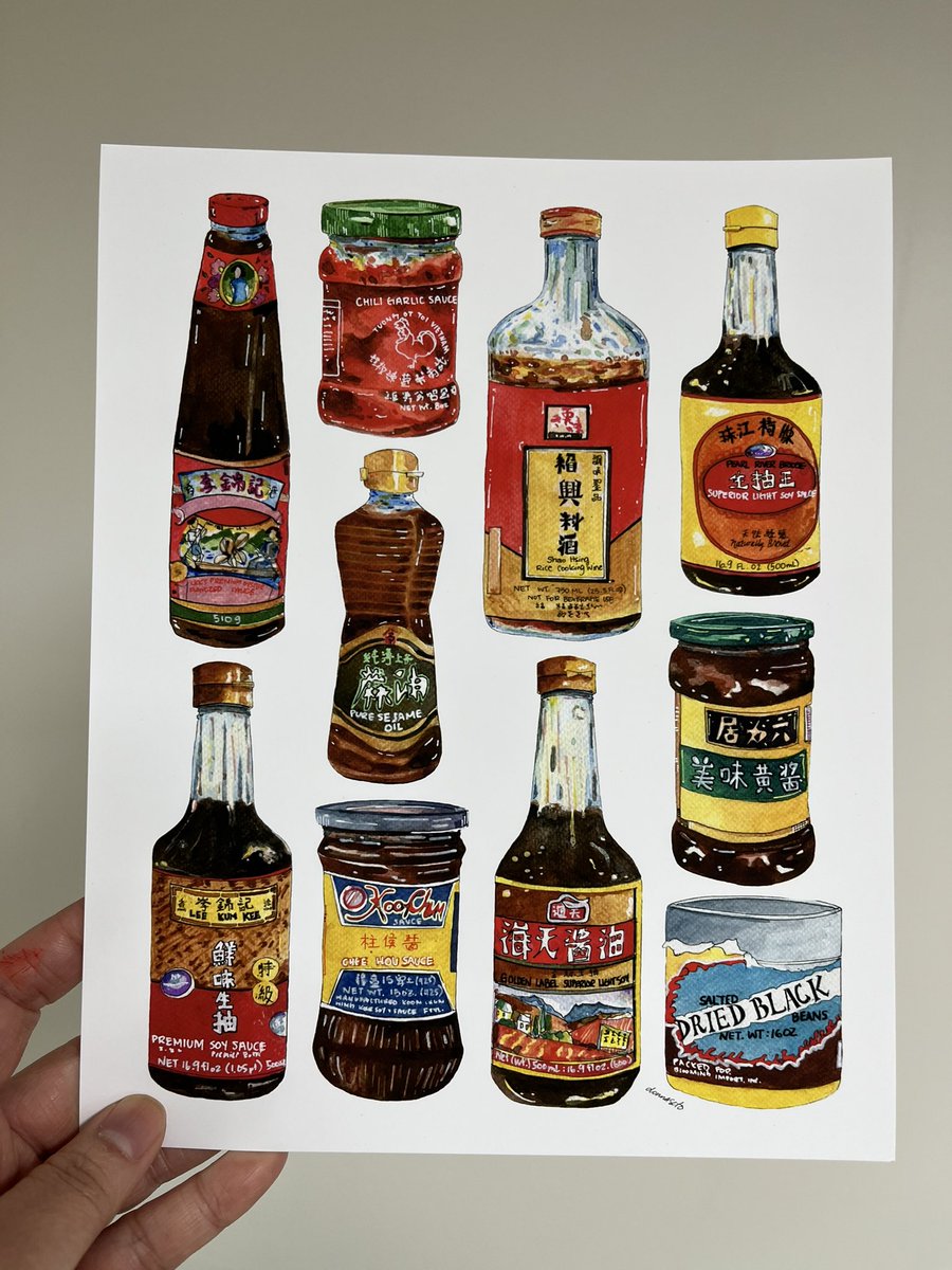 If you’re coming to see the Re-Imagining Chinatown exhibition, make sure you enter the draw for a chance to win this Asian sauce print! There will be prints and originals for sale and 20% will go back to the #chinatownYVR community.