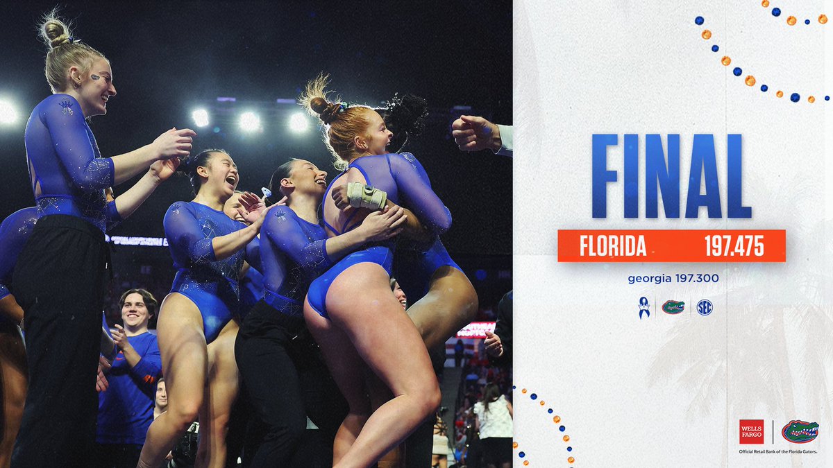 GatorsGym's tweet photo. Gators Win!✨

#GoGators | Presented by @WellsFargo https://t.co/X55QivCTg9