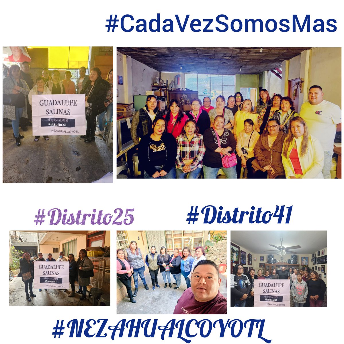 #CadaVezSomosMas  en #NEZAHUALCOYOTL un gran #EquipoADMM  juntos para para una sola causa .  #Distrito25
Y #Distrito41
🌻Excelente fin de semana. 🌻